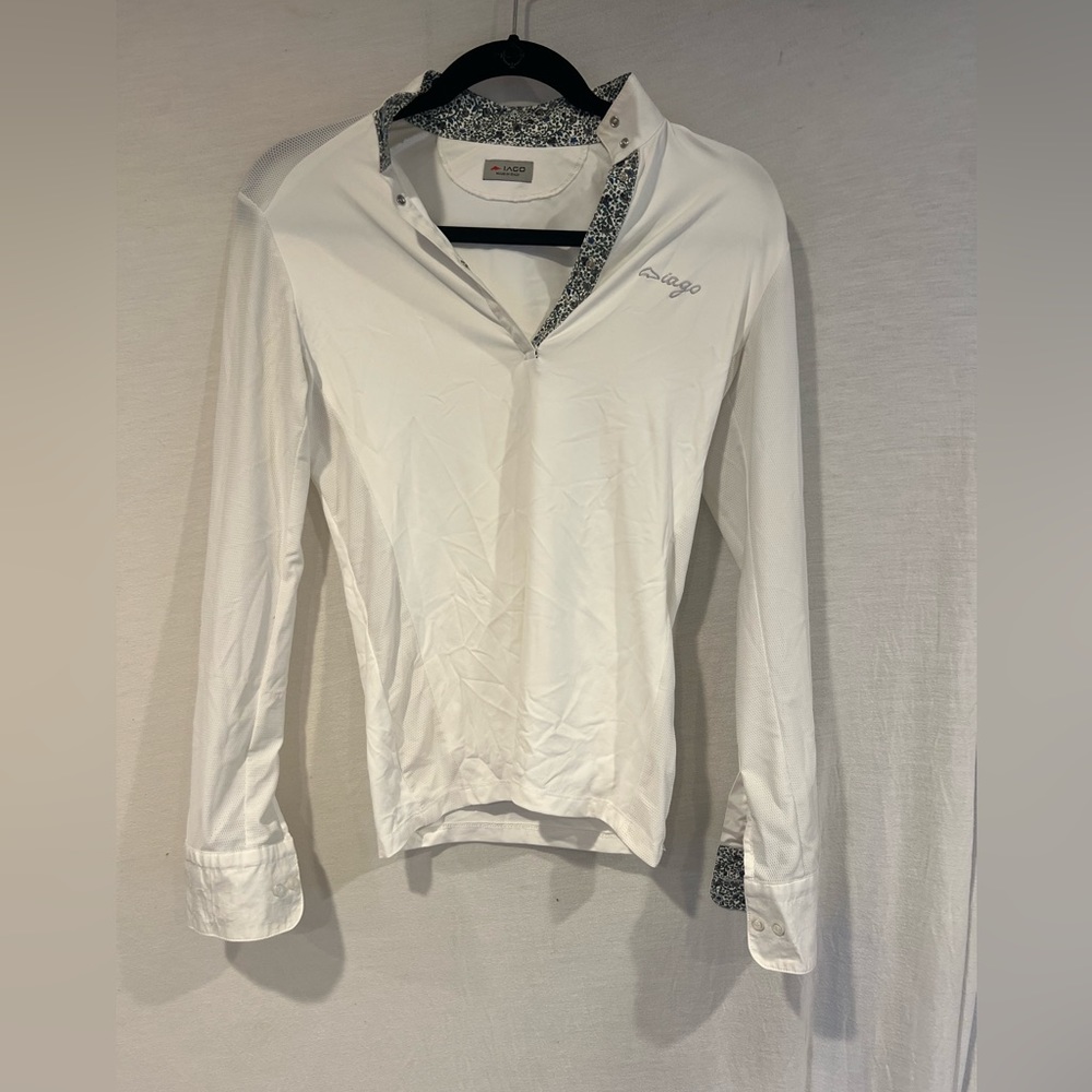 Iago Sara white show shirt size small